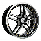 Melchior GT Black Polished Gold Rivets 8x18 5x112 45