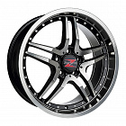 Barzetta GT Black Polished Chrome Rivets 8x18 5x112 35